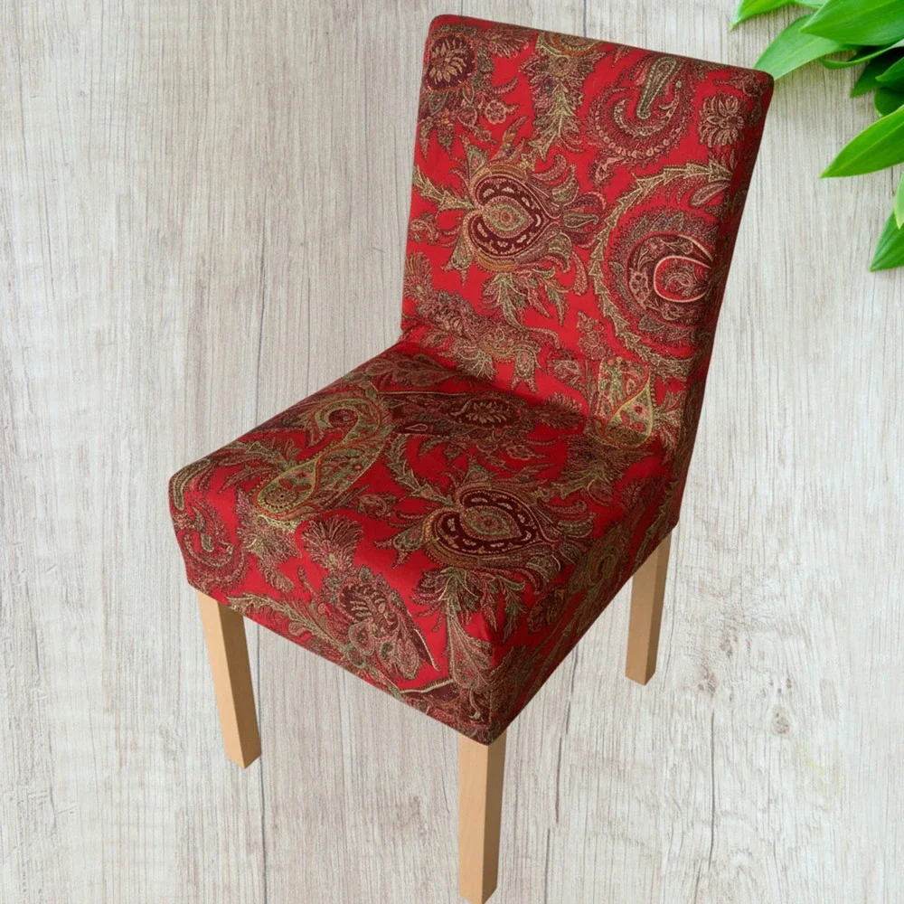 Pottery Barn Caesarea Palampore Paisley Side Chair Cover Slipcover Linen Blend